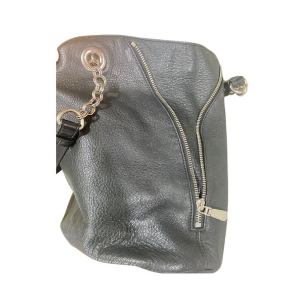 Vince Camuto - Dara, Hobo Style Bag, Genuine Black Leather Handbag, Light Weight - Picture 8 of 16